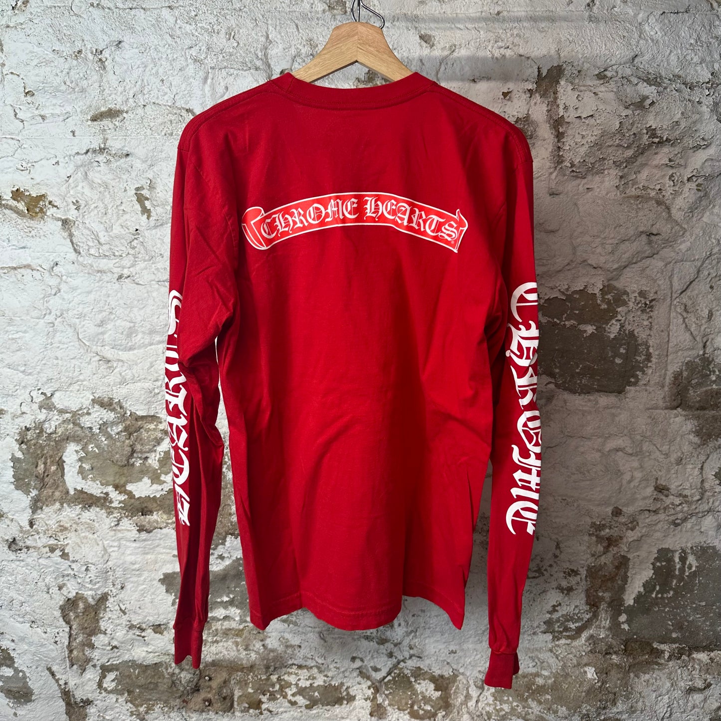 Chrome Hearts Red Scroll Red Long Sleeve Sz L