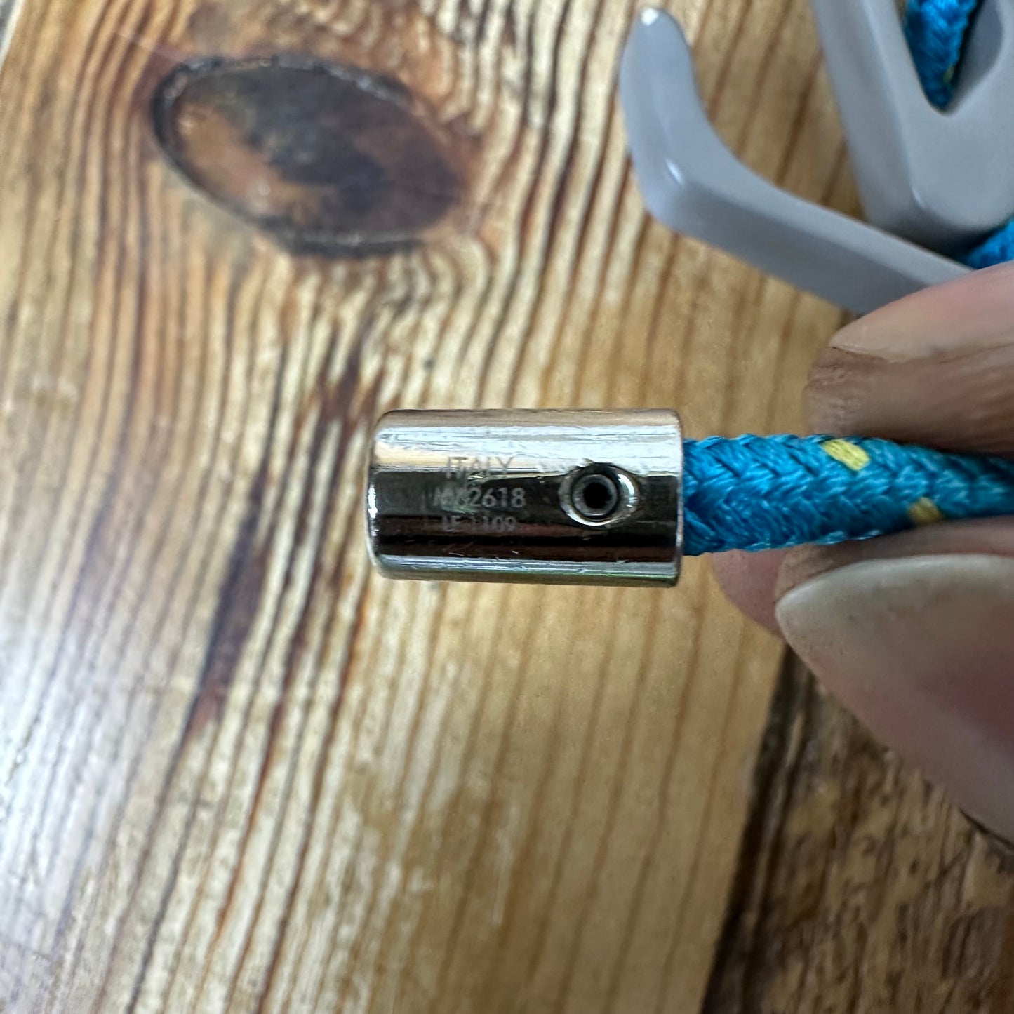 Louis Vuitton Teal Silver Carabiner Key Chain
