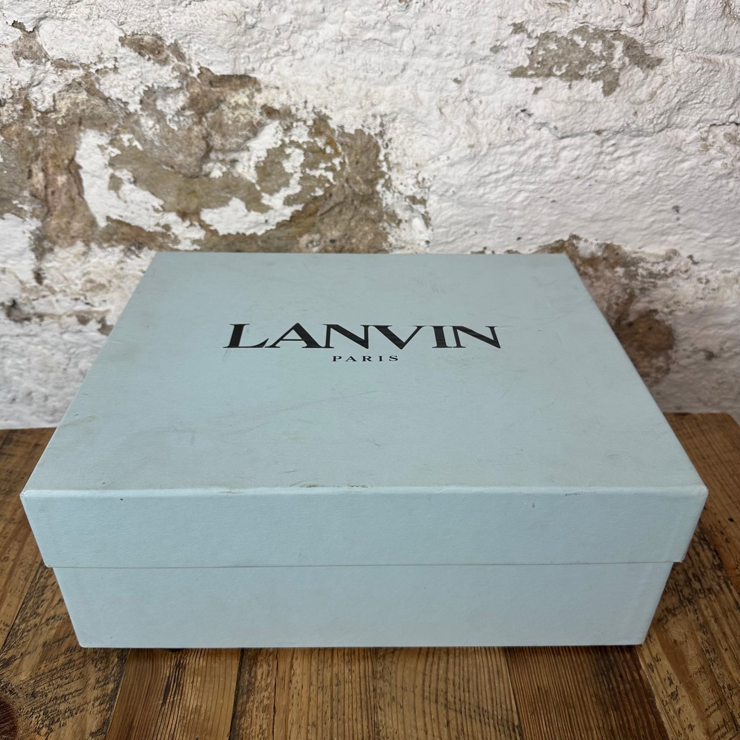 Lanvin Curb Blue Black Lace Gray Sneaker Sz 10 (43)