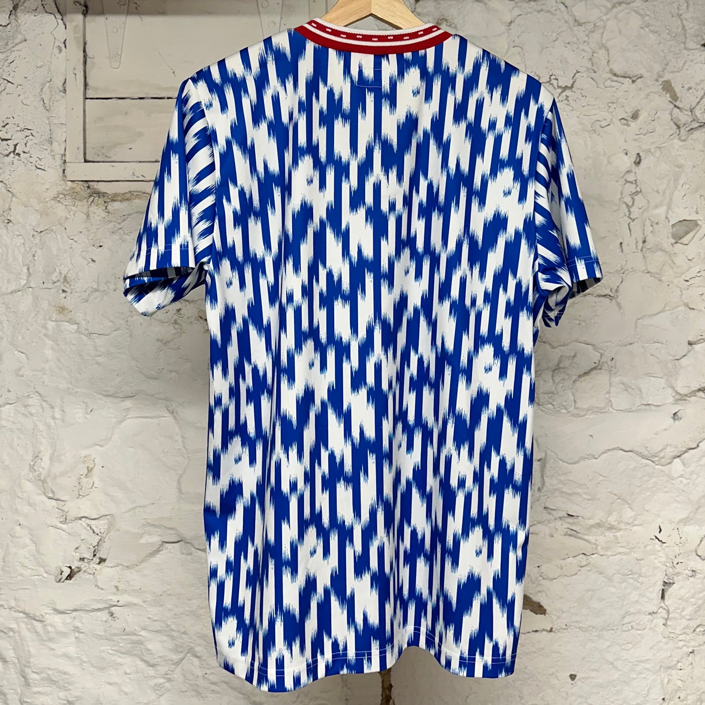 Supreme Red White Blue Soccer Jersey Sz L