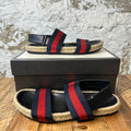 Gucci Navy Red Capri Sandals Sz 10