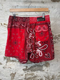 Amiri Red Paisley Shorts Sz M