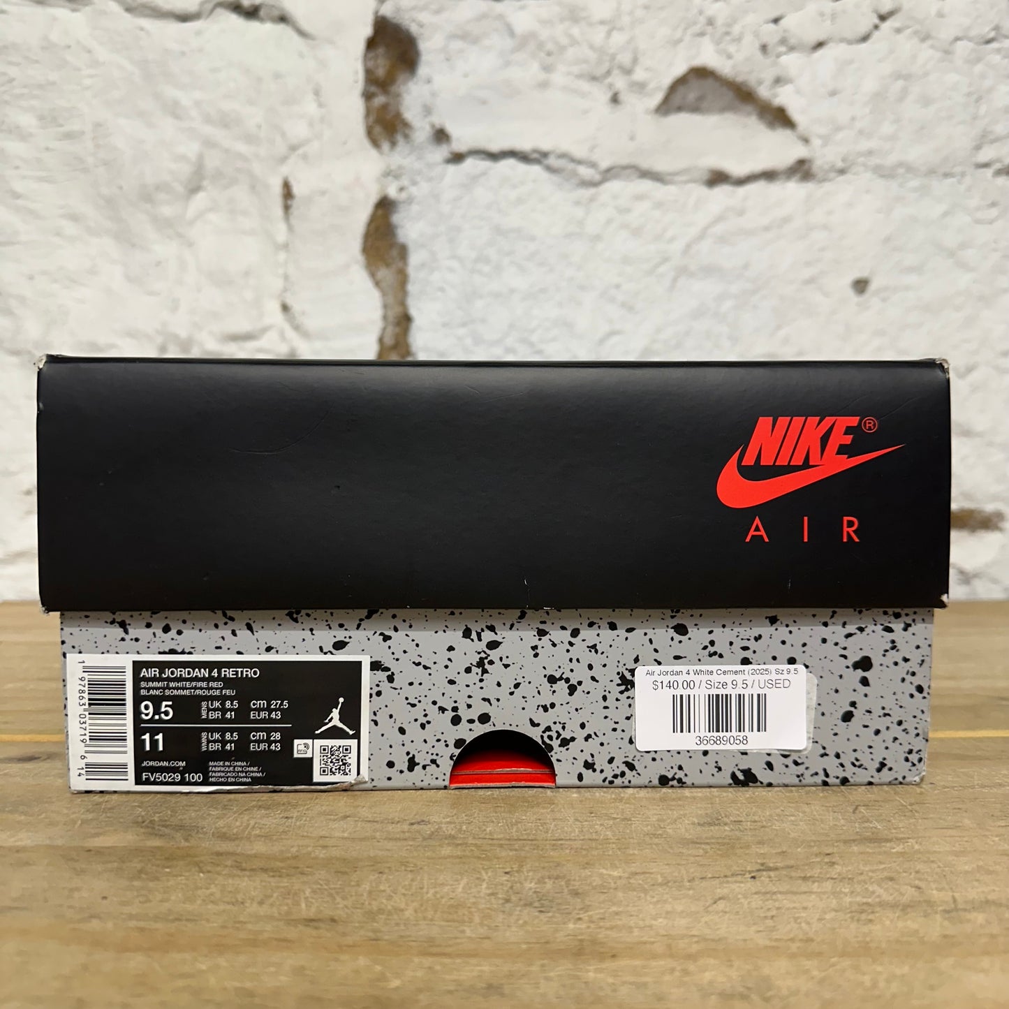 Air Jordan 4 White Cement (2025) Sz 9.5