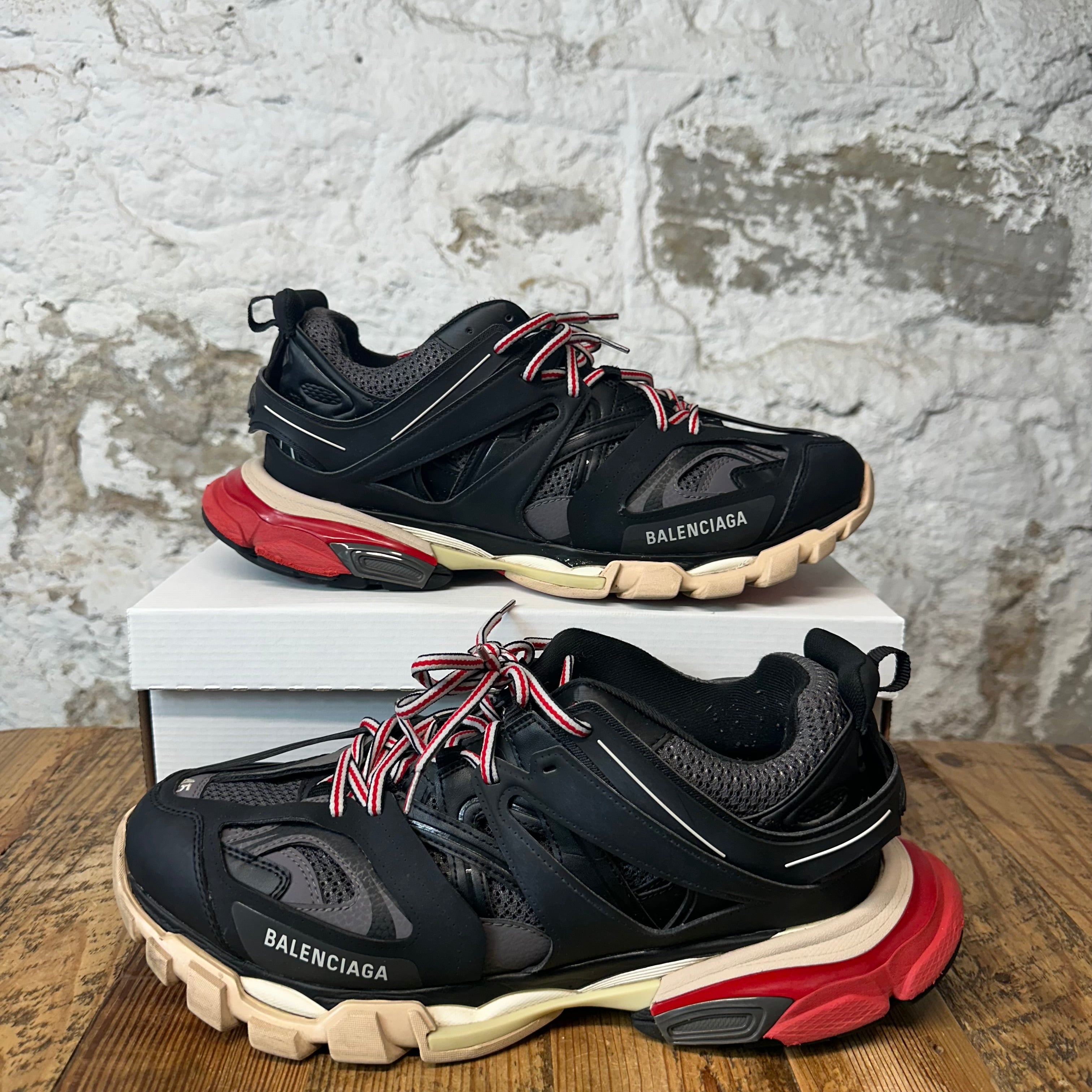 Balenciaga Track Runner Striped Lace Black Sneaker Sz 12 (45)