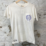 Chrome Hearts Blue Horseshoe Pocket T-shirt Sz S