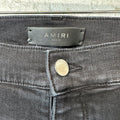 Amiri MX1 Blue Suede Black Denim Jeans Sz 33