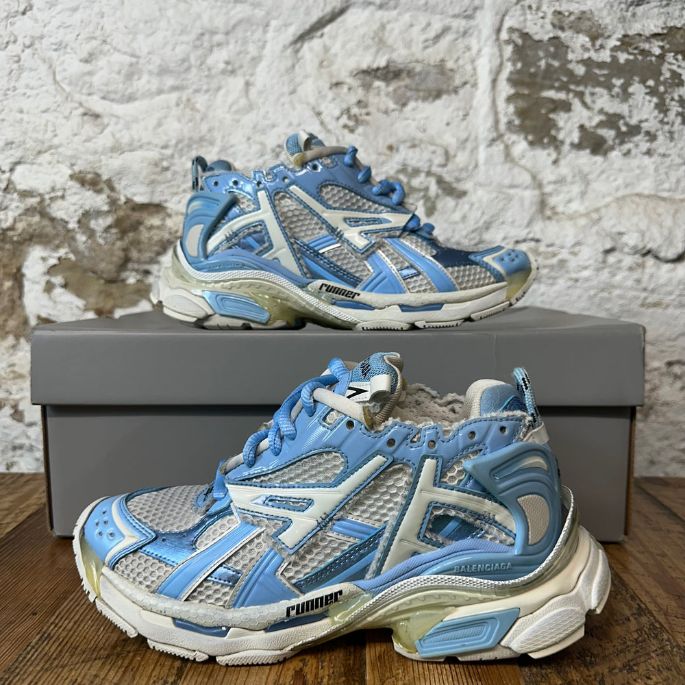 Balenciaga Runner Baby Blue White Sneaker Sz 5 (37)