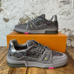 Louis Vuitton Gray Mulitcolor Trainer Sz 10.5 (9LV)