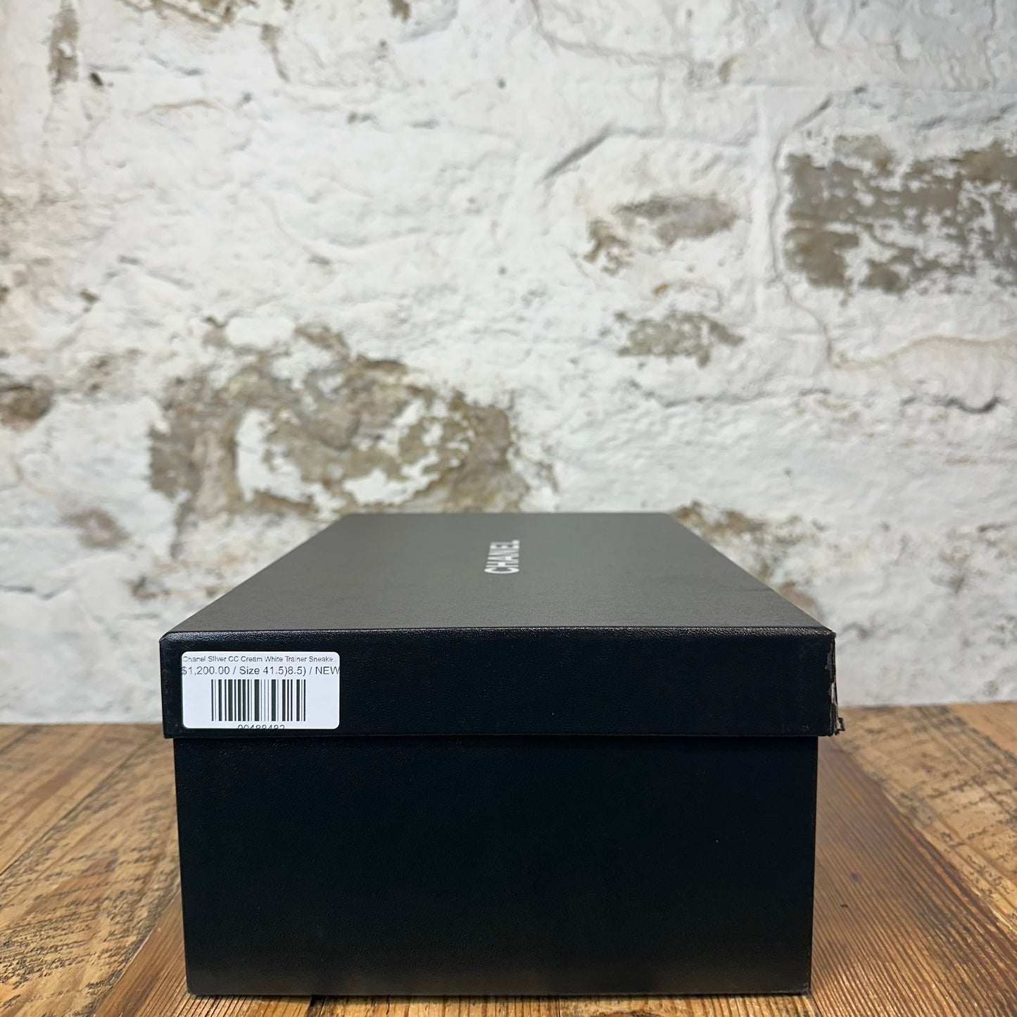 Chanel SIlver CC Cream White Trainer Sneaker Sz 8.5 (41.5) DS