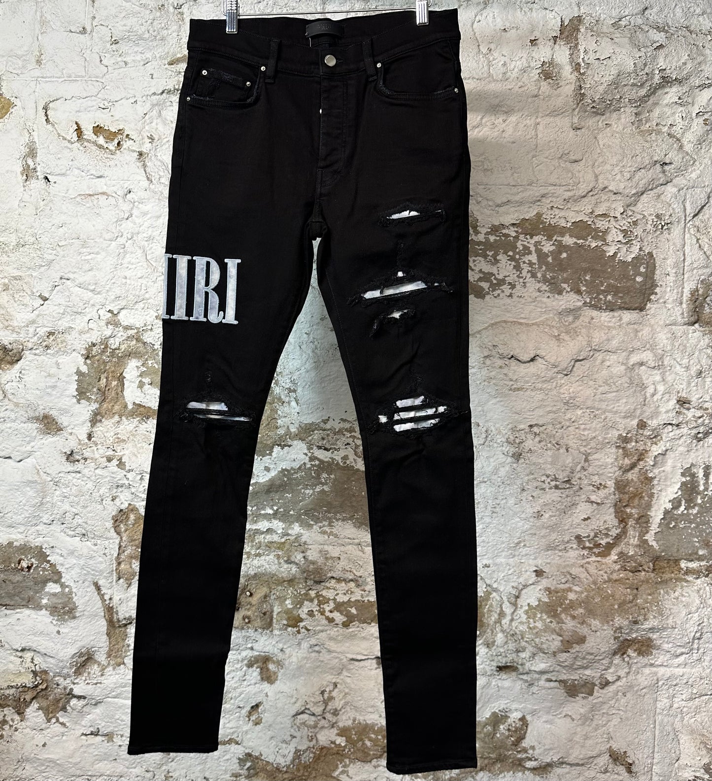 Amiri Blue Tie Dye Spell Black Denim Jeans Sz 31