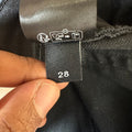 Amiri MX1 Cream Suede Black Denim Jeans Sz 28