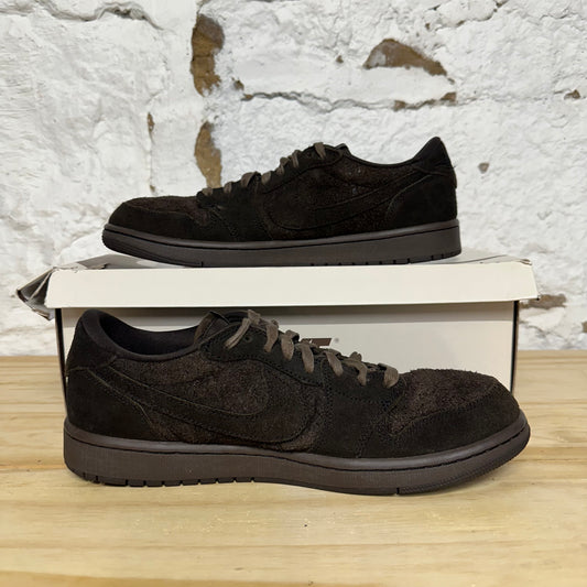 Air Jordan 1 Low Travis Scott Velvet Brown Sz 10