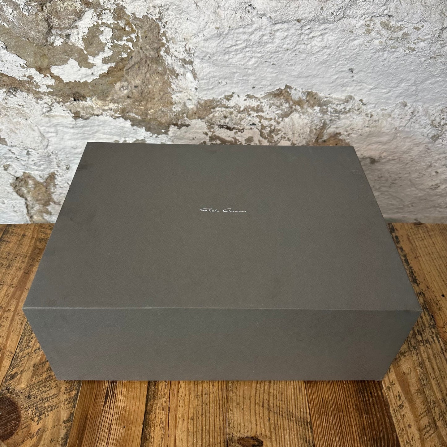 Rick Owens Vintage Black Leather Milk Sneaker Sz 13 (46)