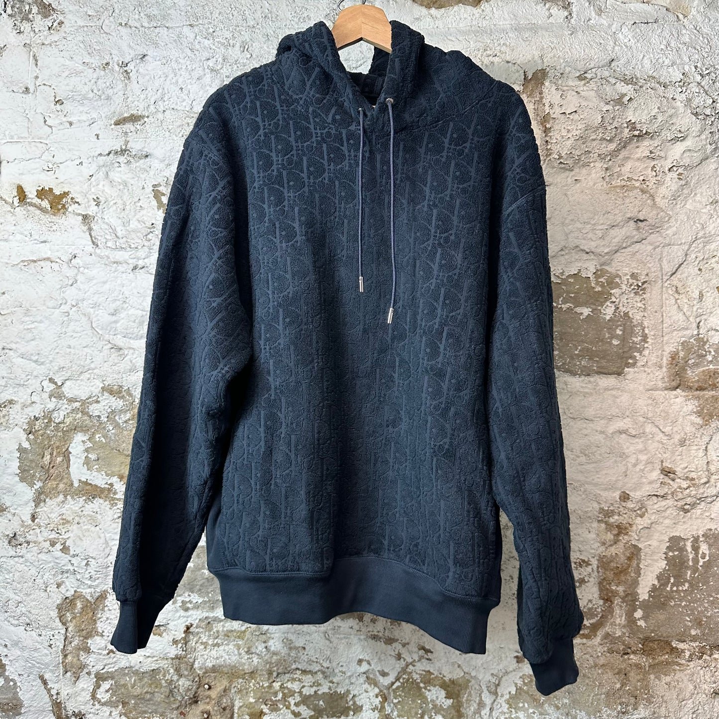 Dior Towel Monogram Navy Hoodie Sz XXL