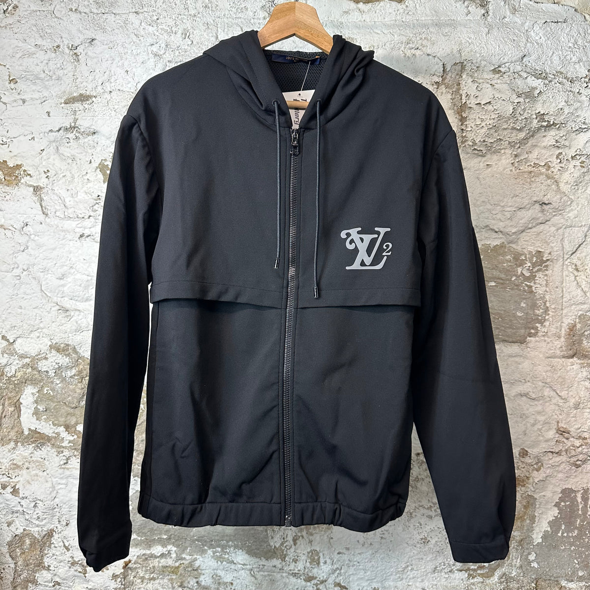 Louis Vuitton Nigo Squared Reflective Black Zip Up Jacket Sz S