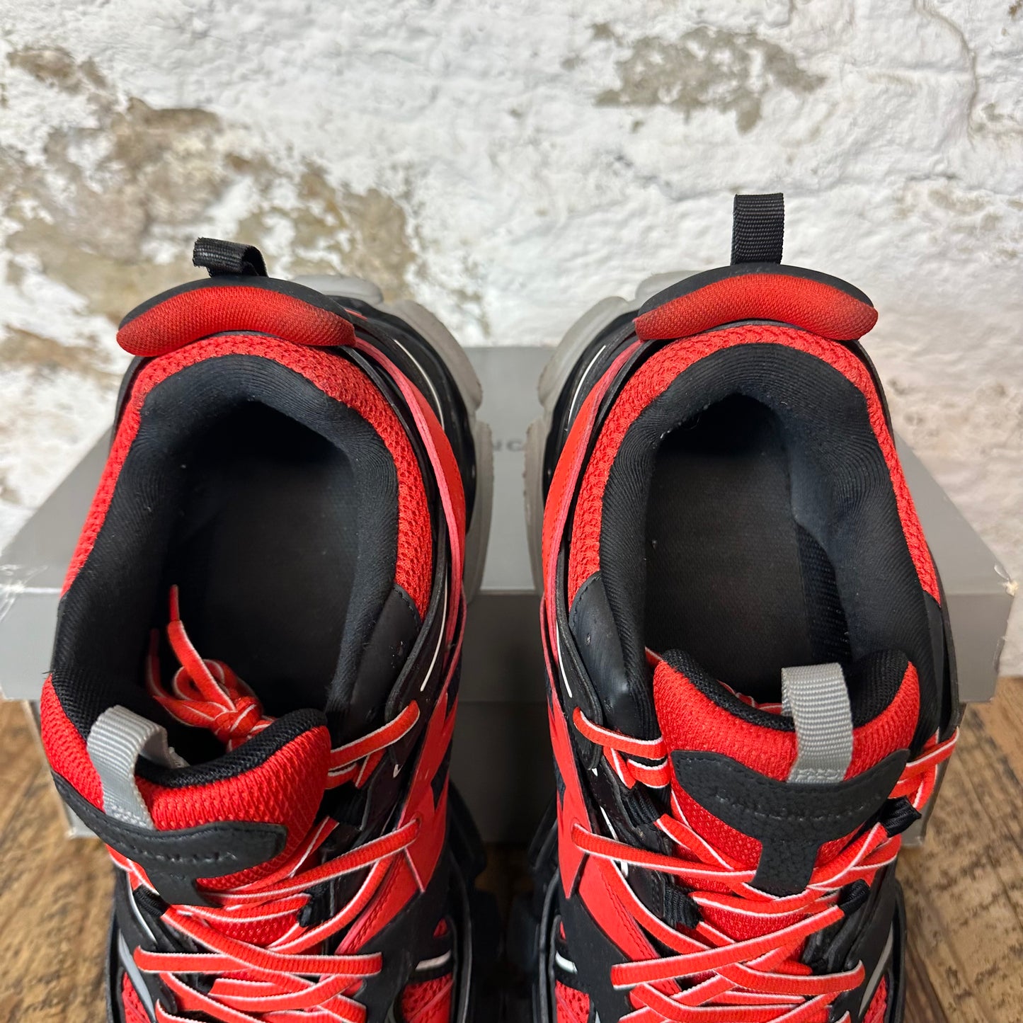Balenciaga Track Runner Red Black Grey Sneaker Sz 12 (45)