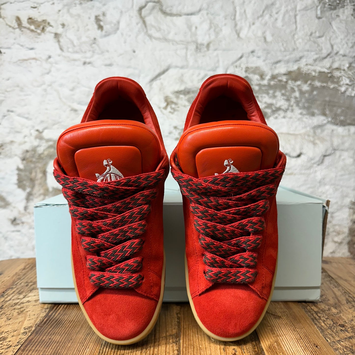 Lanvin Future Curb Red Suede Sneaker Sz 11 (44)
