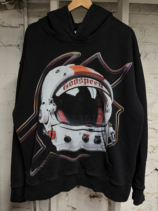 Godspeed Astronaut Helmet Black Hoodie Sz S