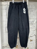 Supreme S Logo Black Sweatpants Sz M