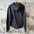 Louis Vuitton Maison Black Leather Trimmed Jacket Sz XL