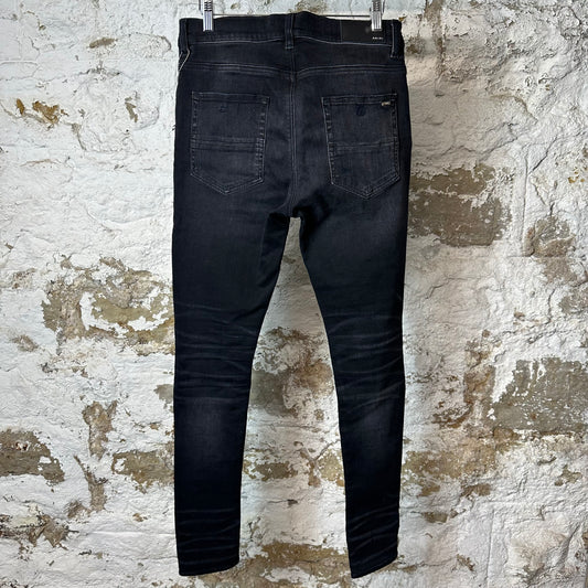 Amiri MX1 Red White Tie Dye Black Denim Jeans Sz 32