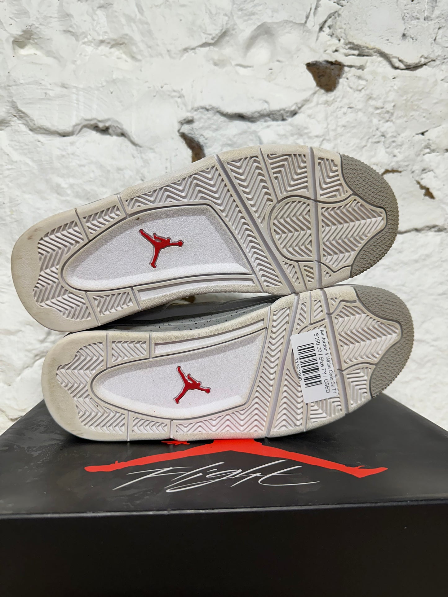 Air Jordan 4 White Oreo Sz 7Y