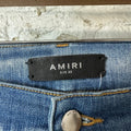 Amiri MX1 Sky Blue Cream Blue Denim Jeans Sz 33