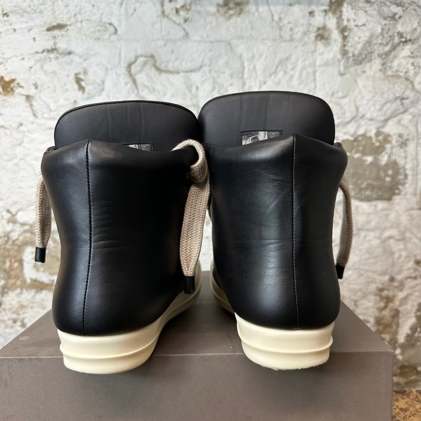Rick Owens Jumbo Lace Padded Black Milk Sneaker Sz 12 (45)