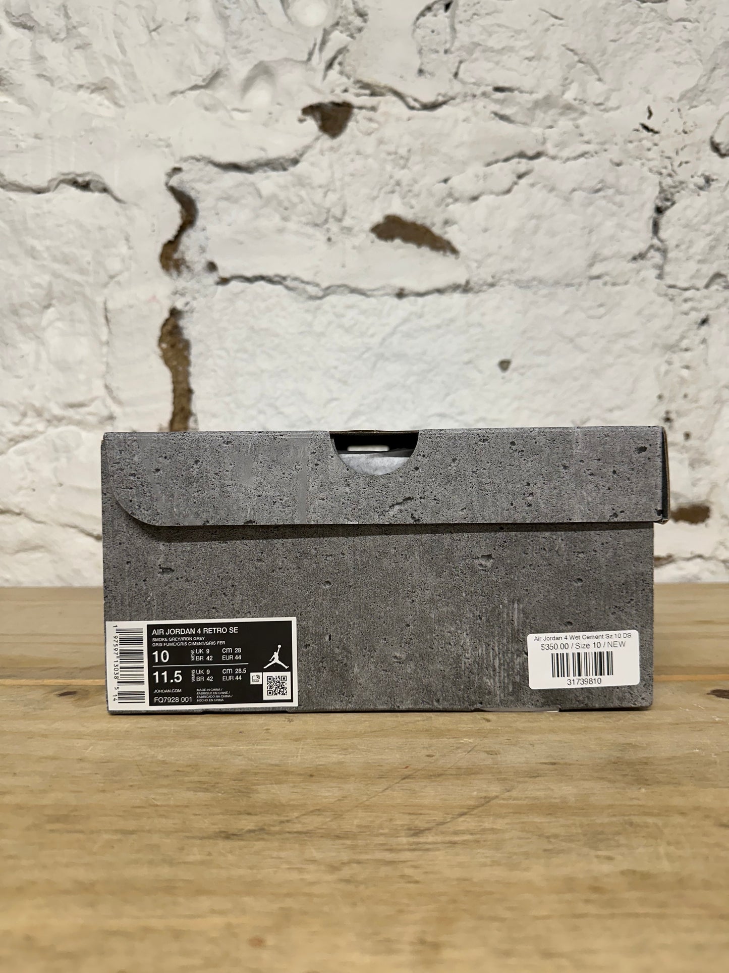 Air Jordan 4 Wet Cement Sz 10 DS