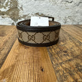 Gucci Beige GG Monogram Canvas Belt Sz (85/34)