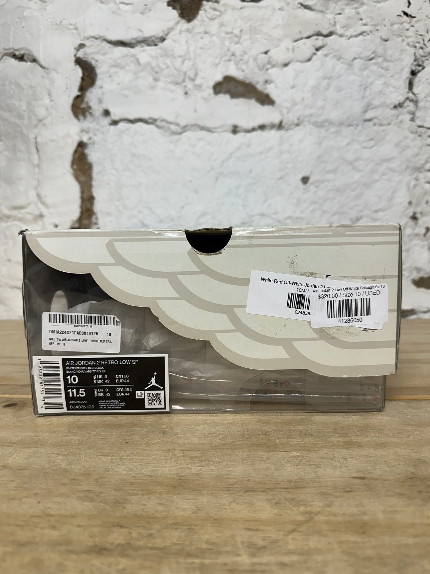 Air Jordan 2 Low Off White Chicago Sz 10