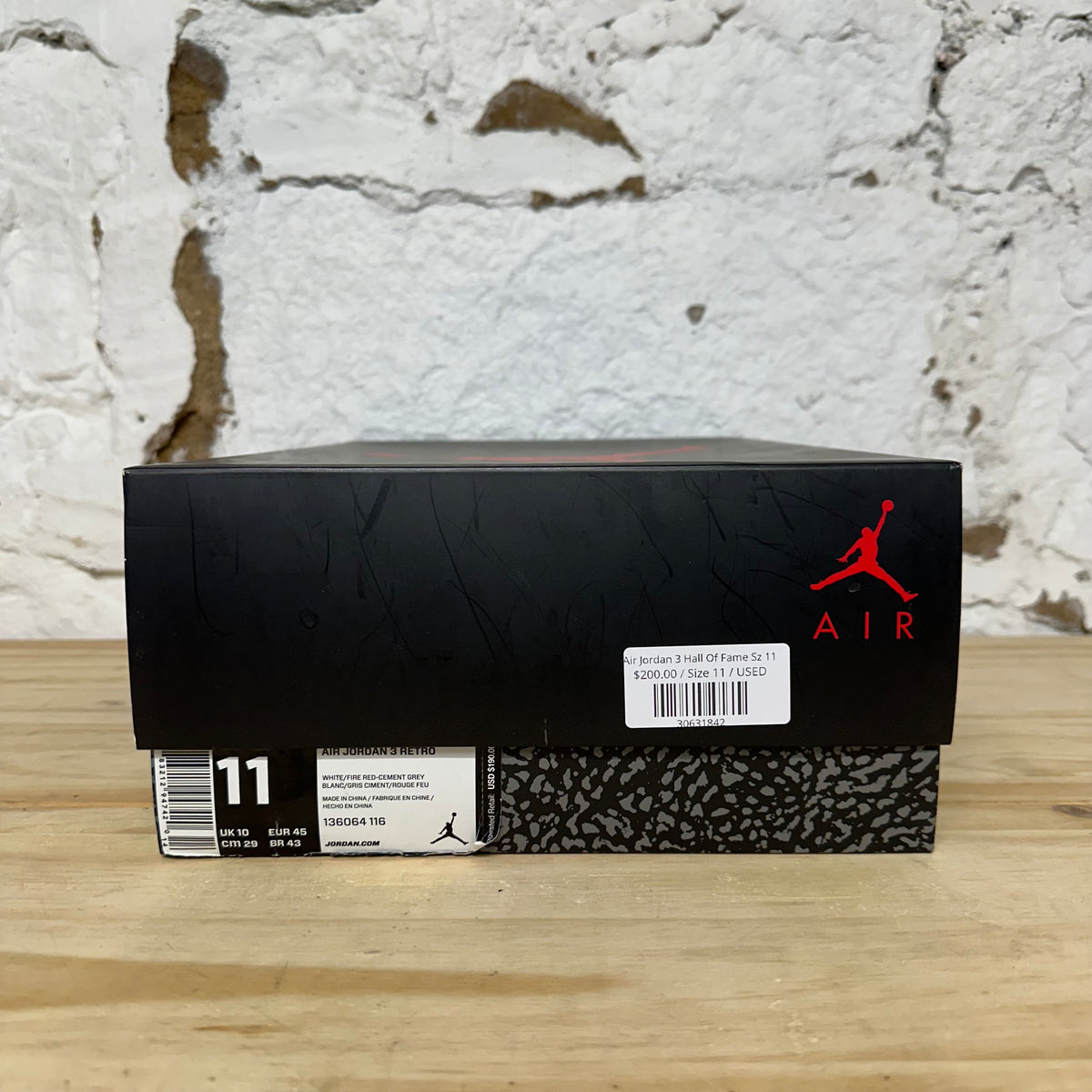 Air Jordan 3 Hall of Fame Sz 11