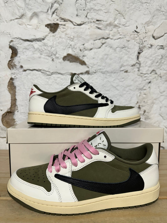 Air Jordan 1 Low Travis Scott Medium Olive Sz 9.5 DS