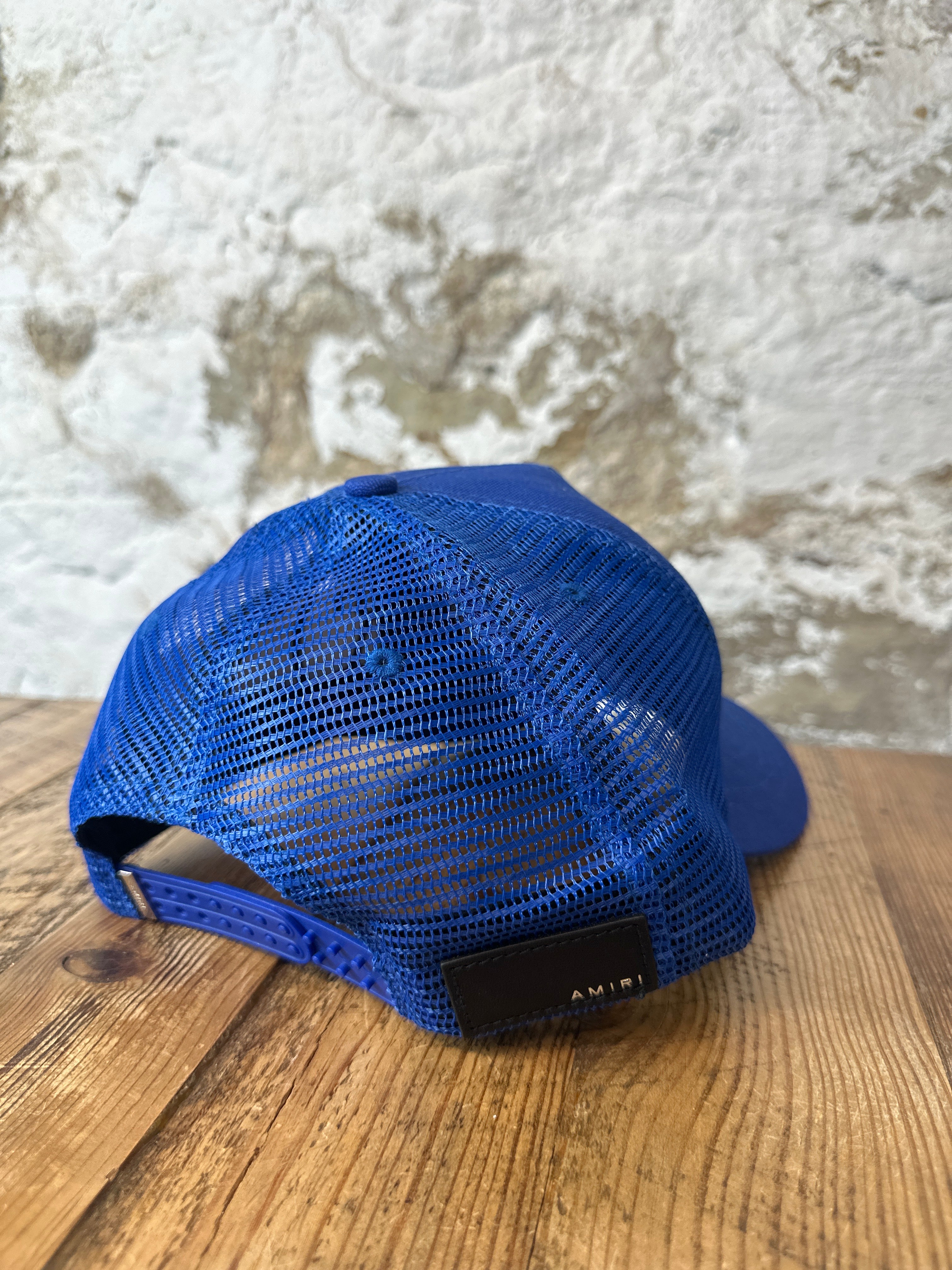 Amiri Drip Spell Blue Trucker Hat – The Gallery Online