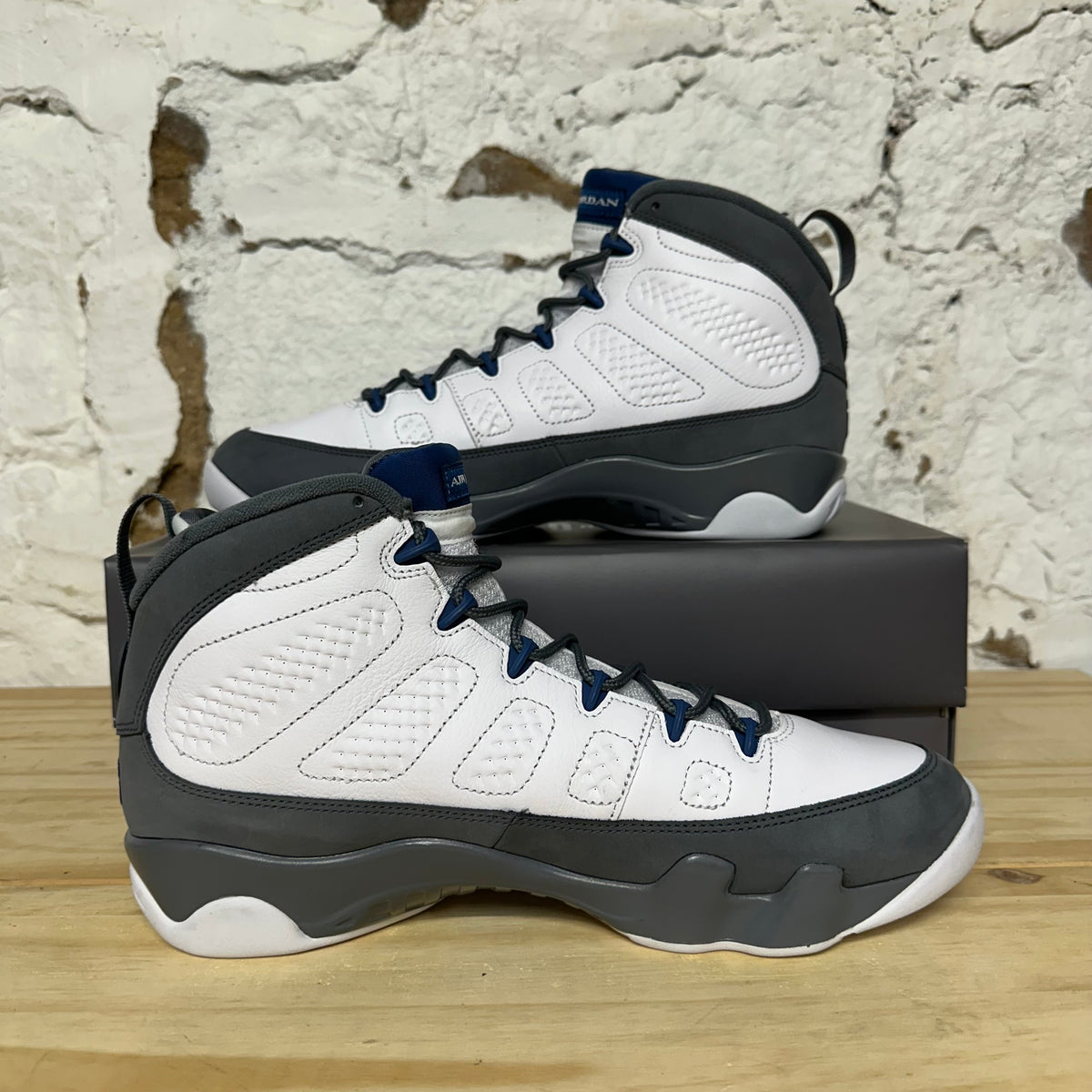 Air Jordan 9 Flint Grey French Blue Sz 11.5 DS