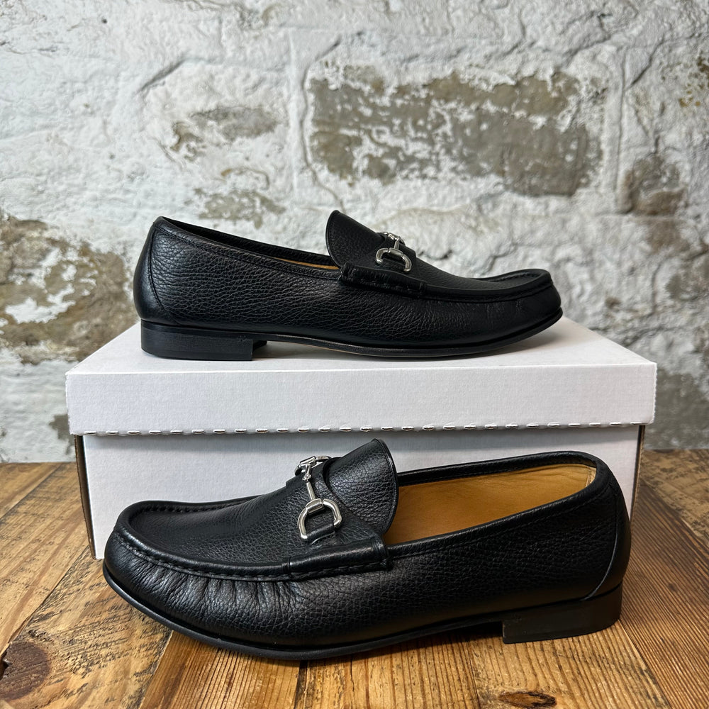 Gucci Horsebit Black Leather Loafer Sz 9.5