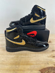 Air Jordan 1 High Black Metallic Gold Sz 4Y