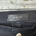 Amiri MX1 Grey Art Patch Black Denim Jeans Sz 29