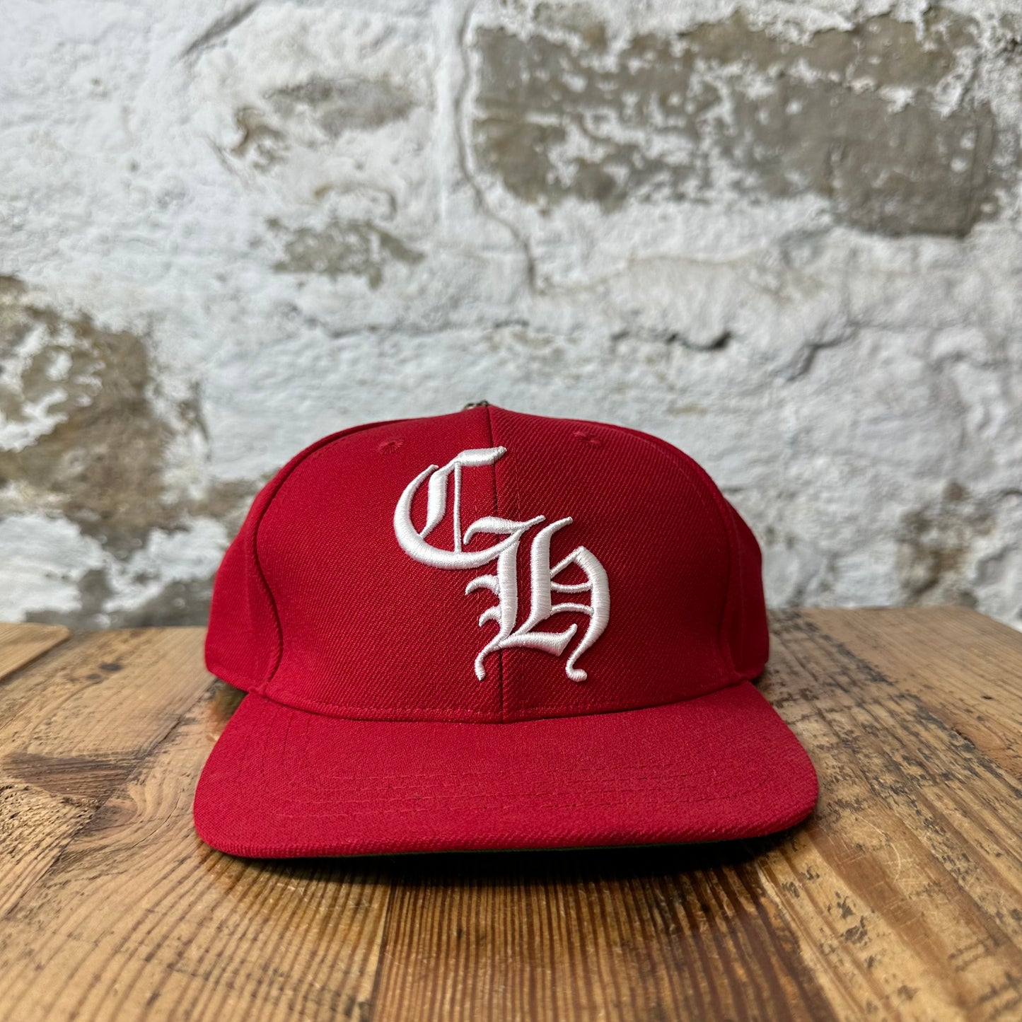 Chrome Hearts White CH Logo Red Hat