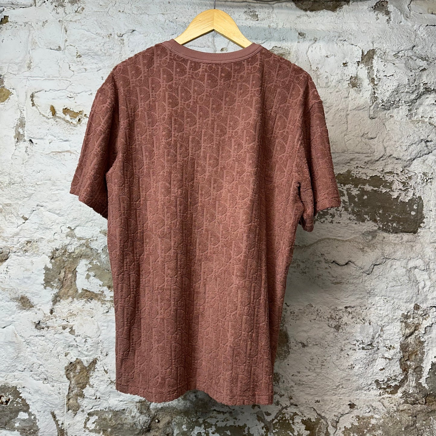 Dior Monogram Towel T-shirt Rust Pink Sz L