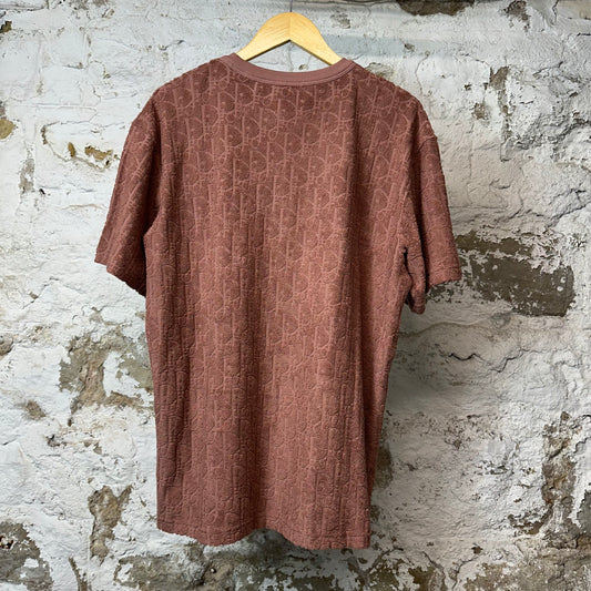 Dior Monogram Towel T-shirt Rust Pink Sz L