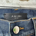 Amiri Knee Hole Dark Blue Denim Jeans Sz 30