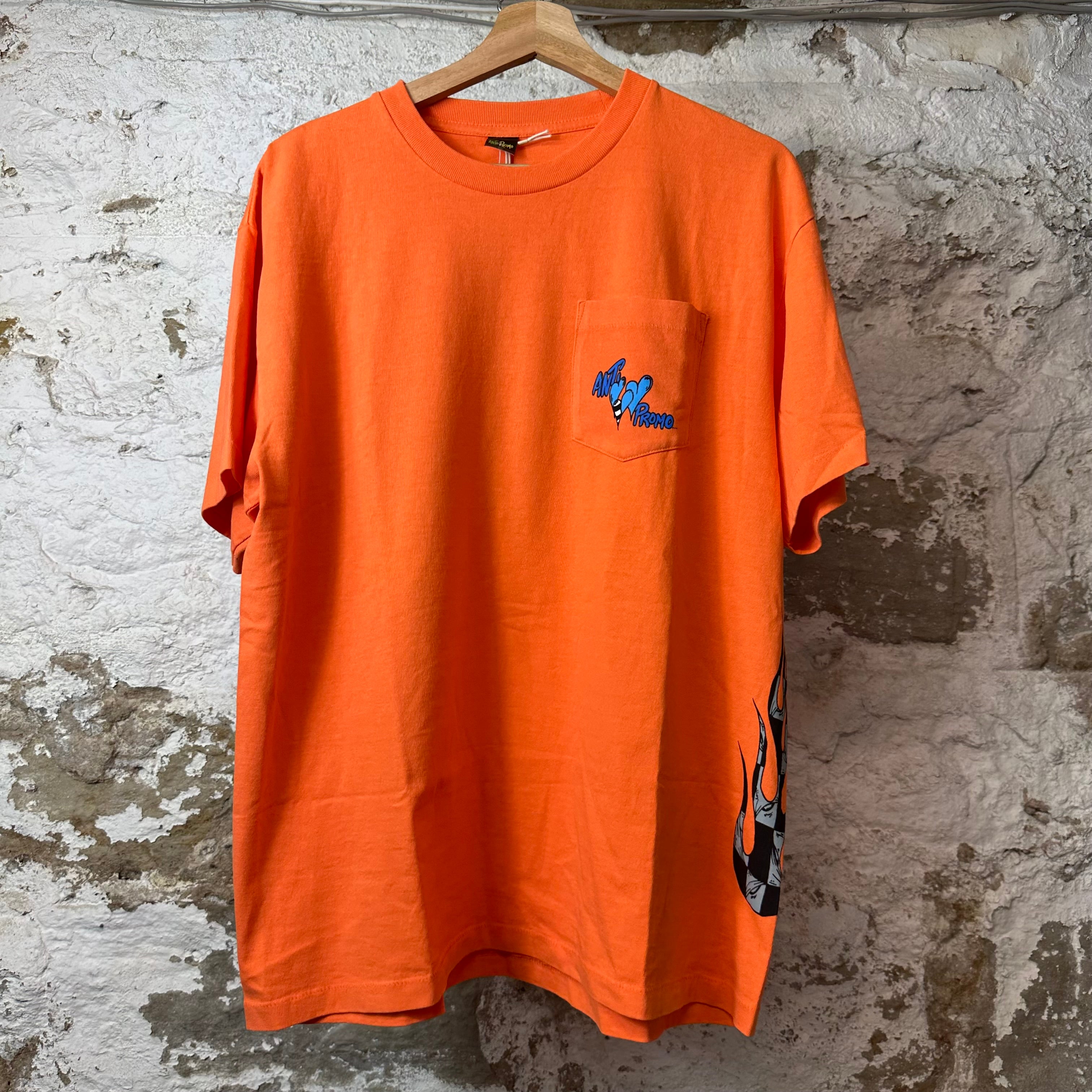 Matty Boy Anti Promo Flame Orange T-Shirt Sz M DS