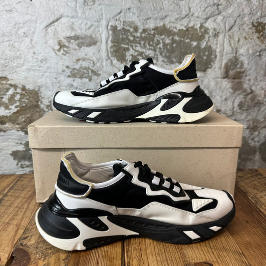 Dolce Gabbana Faster Black White Runner Sneaker Sz 9 (42)