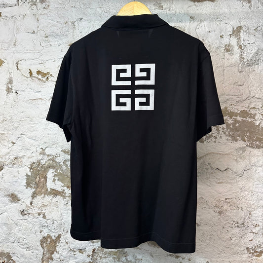 Givenchy 1/4 Zip Polo Shirt Black Sz XL (L)
