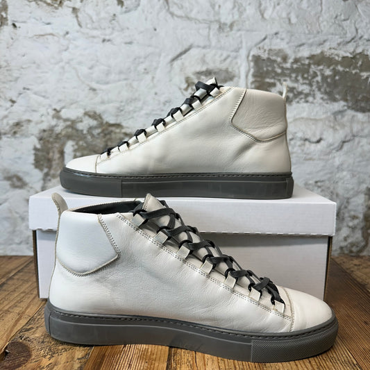 Balenciaga Arena White Leather Grey Sneaker Sz 8 (41)