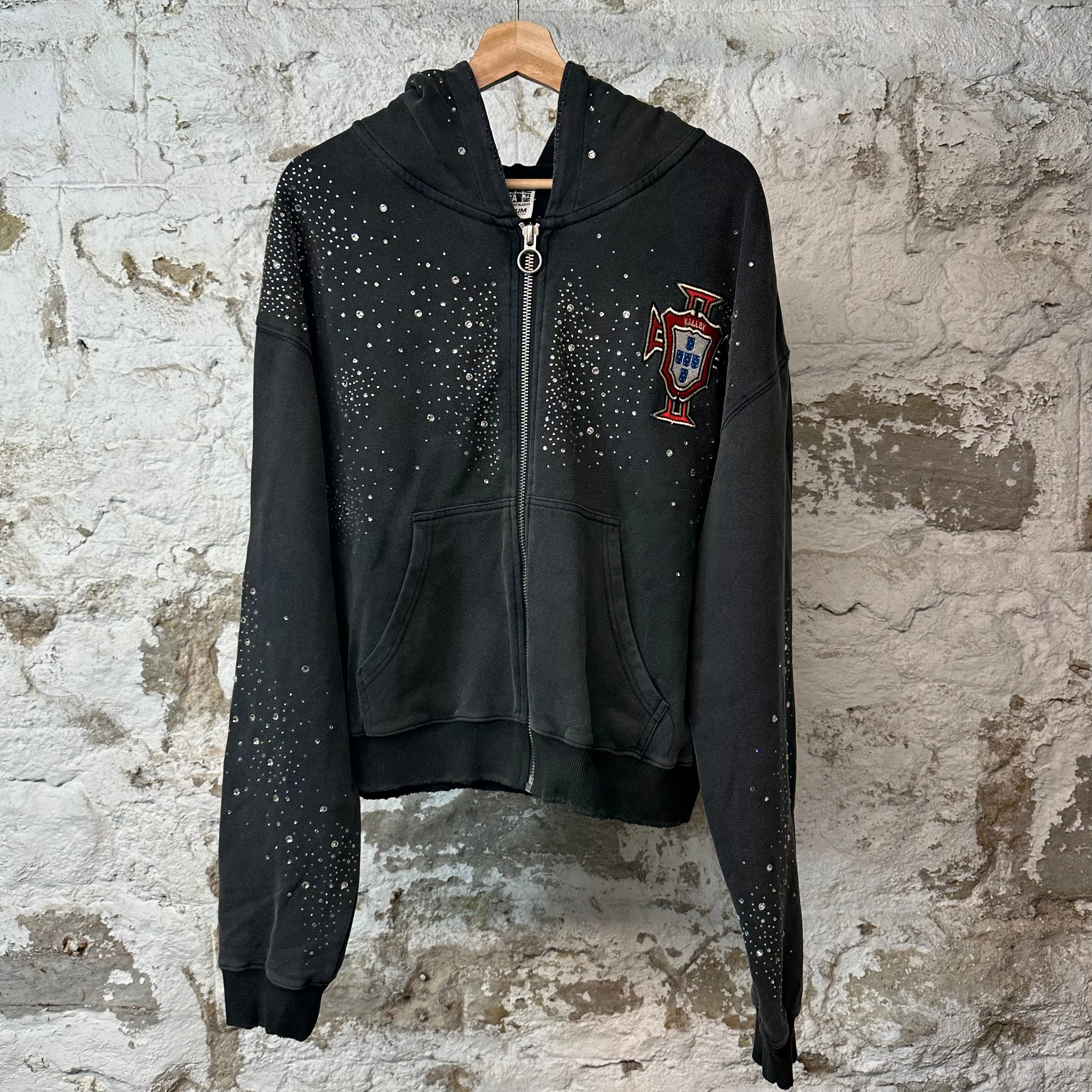 Vale Cluster Zip Up Hoodie Black Sz M