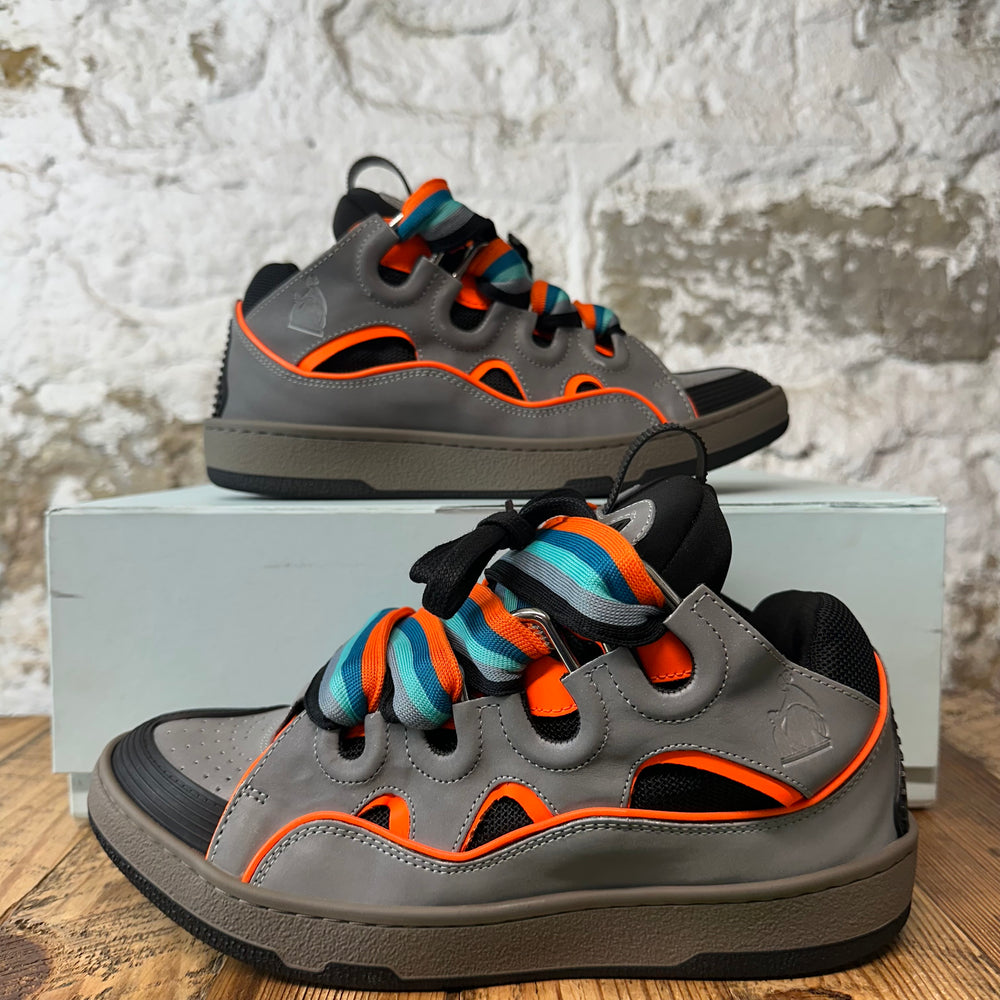 Lanvin Curb Orange Grey 3M Sneaker Sz 8 (41)