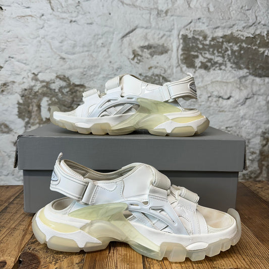 Balenciaga Track Strap White Clear Sandal Sz 6.5 (39)