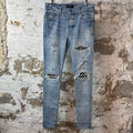 Amiri MX1 Black Playboy Blue Denim Jeans Sz 32